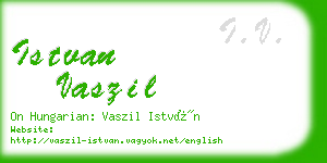 istvan vaszil business card